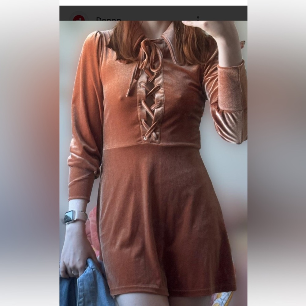 Cider velvet dress/tunic size L new with tags